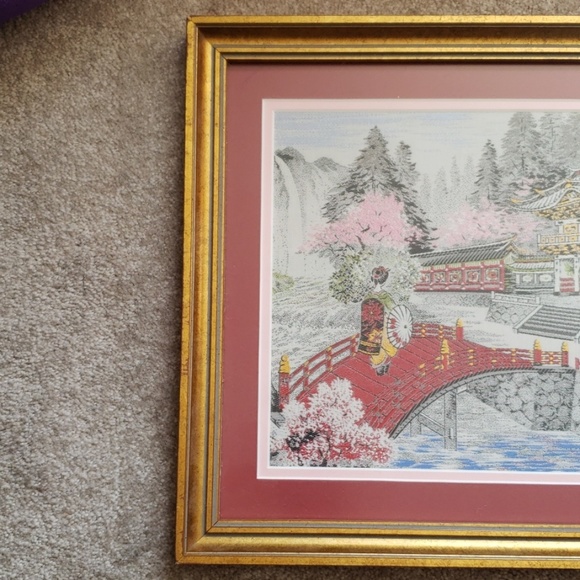 Vintage Chinese Silk Embroidered Tapestry c.1969